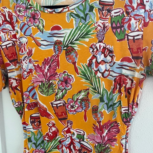 Zara Tropical Dress Size L - Picture 2 of 5